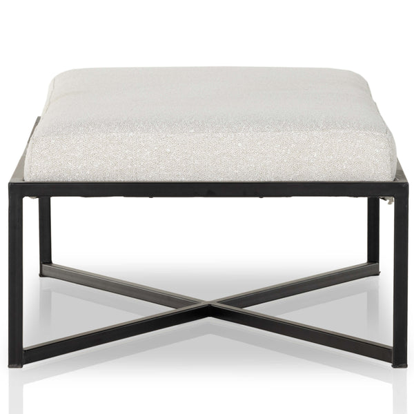 Home Fashion Nadia Rectangular Ottoman Barlow Ivory By Four Hands