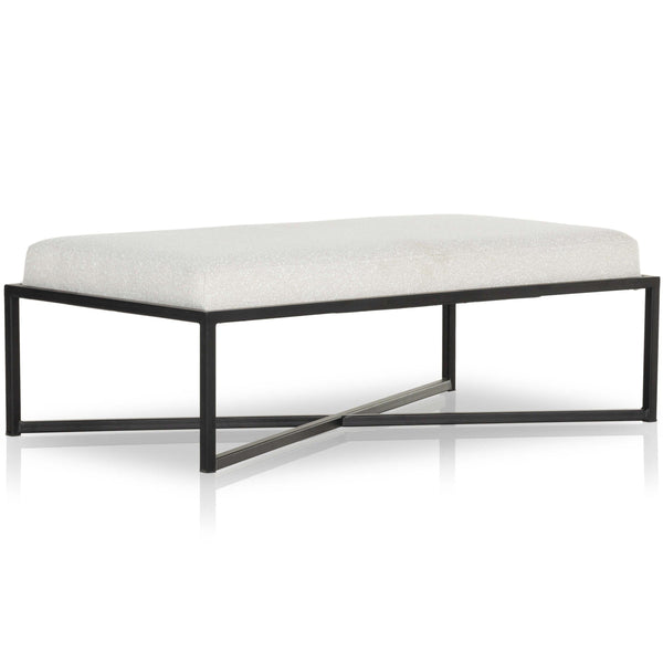 home fashion Nadia Rectangular Ottoman Barlow Ivory by Four Hands