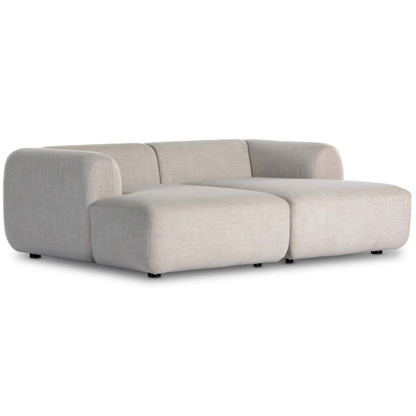 Home Fashion Nara 2 Piece Media Lounger Gibson Wheat By Four Hands