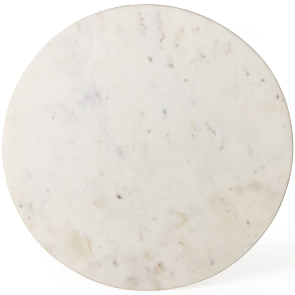 Home Fashion Neda End Table Polished White Marble By Four Hands