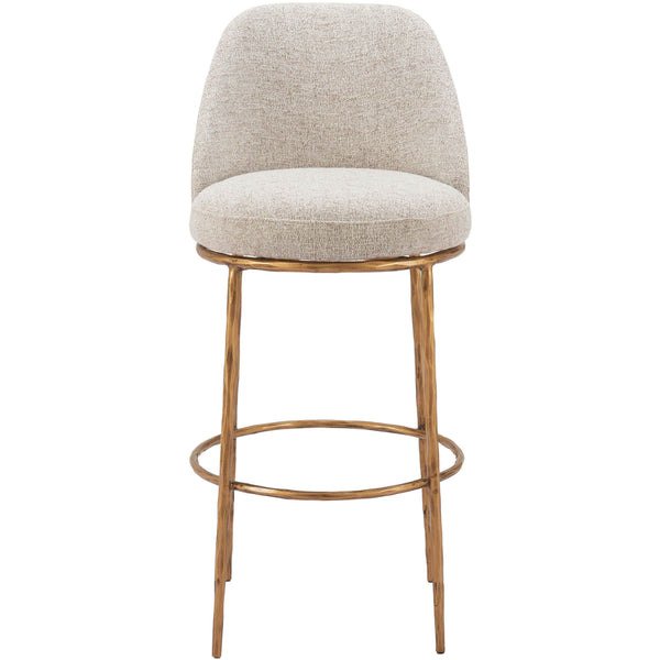 Home Fashion Nordhavn Swivel Bar & Counter Stool Beige/Gold