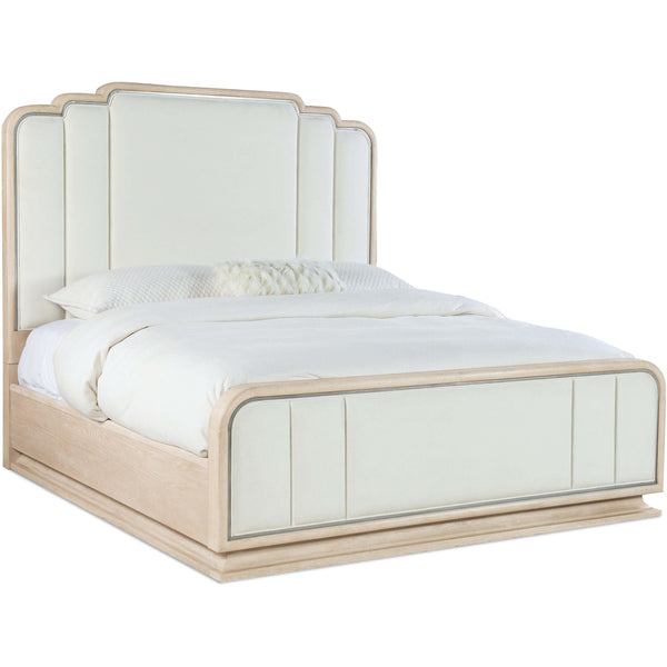 home fashion Nouveau Chic Upholstered Bed Polished Pearl