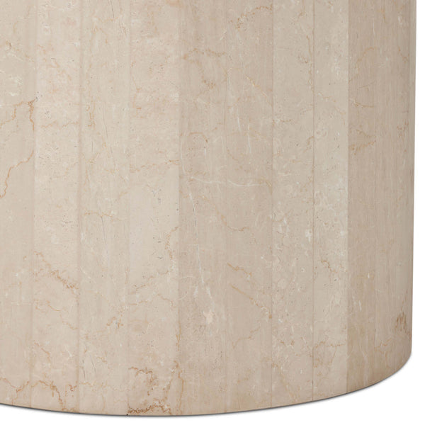 Home Fashion Oakland 48" Round Outdoor Dining Table Cream Marble By Four Hands
