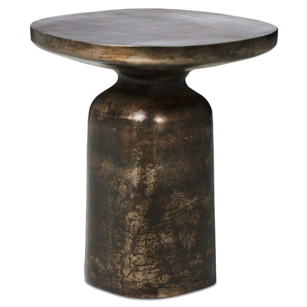 home fashion Odessa End Table Distressed Bronze by Four Hands