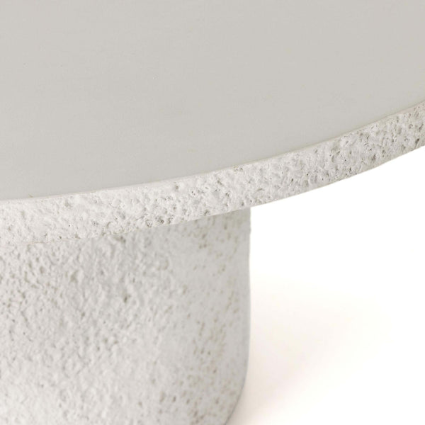 Home Fashion Otero 60" Outdoor Round Dining Table Matte Stone