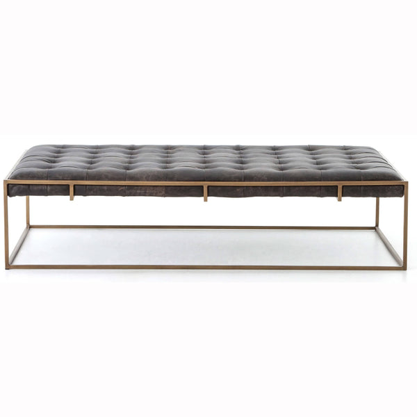 Home Fashion Oxford Rectangular Cocktail Ottoman Rialto Ebony By Four Hands