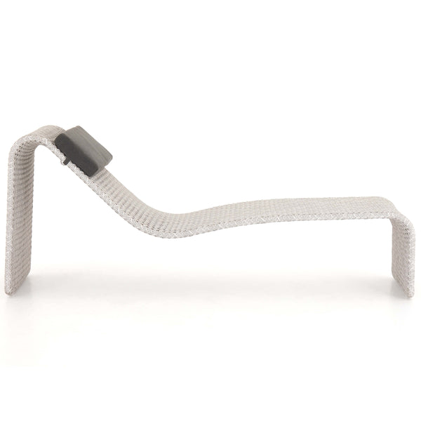 Home Fashion Paige Outdoor Woven Chaise Brushed Grey By Four Hands