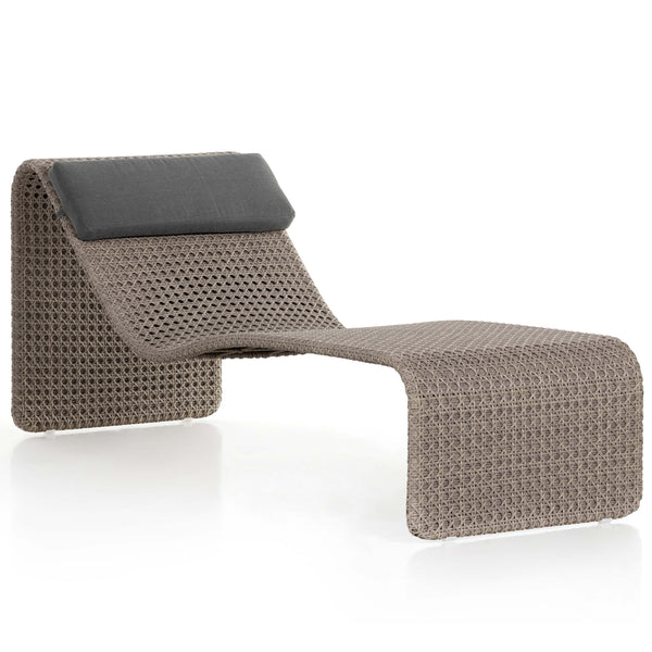 home fashion Paige Outdoor Woven Chaise Weathered Brown by Four Hands