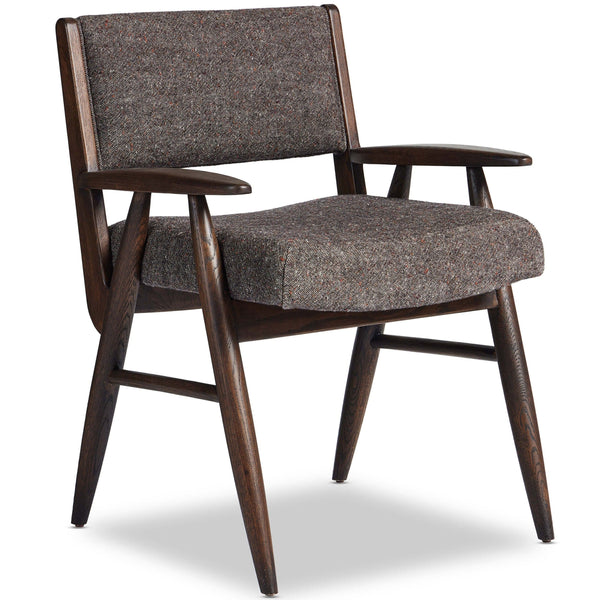 home fashion Papile Dining Arm Chair Hasselt Ebony by Four Hands
