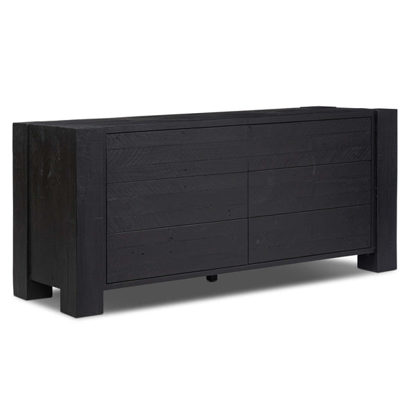home fashion Perot 6 Drawer Dresser Aged Black by Four Hands