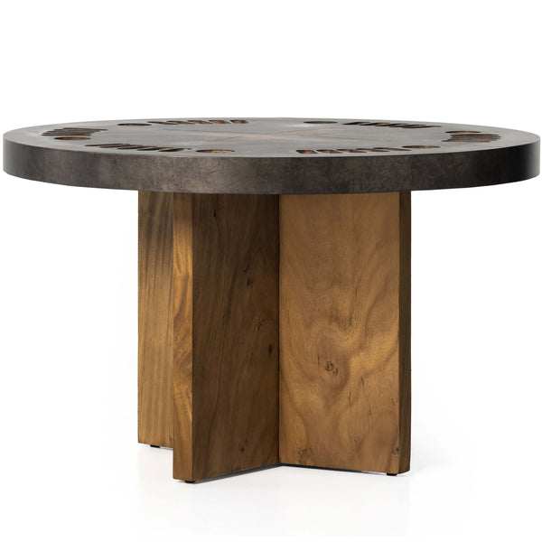 home fashion Poker Table Natural Brown Guanacaste by Four Hands