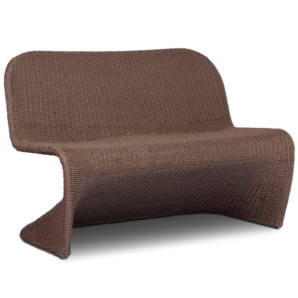 home fashion Portia Outdoor Dining Bench Tanned Weave by Four Hands