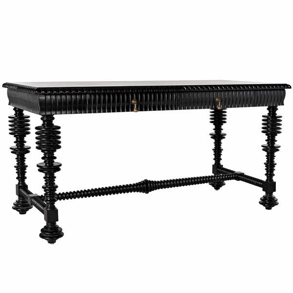 home fashion Portuguese Small Desk Hand Rubbed Black