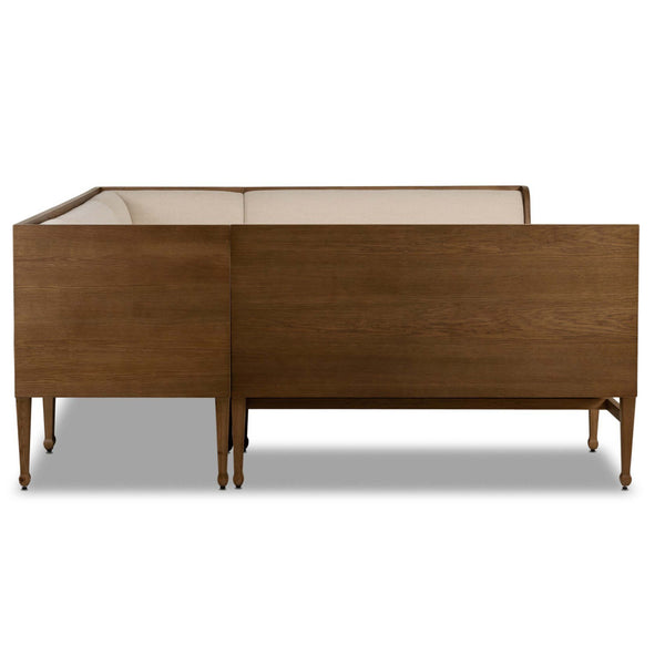 Home Fashion Priscilla U Shape Dining Banquette Wayfarer Snow By Four Hands