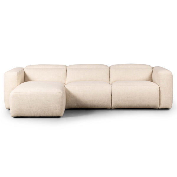 Home Fashion Radley Power Recliner Left Chaise Sectional Antigo Natural By Four Hands