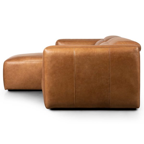 Home Fashion Radley Power Recliner Left Chaise Sectional Sonoma Butterscotch By Four Hands