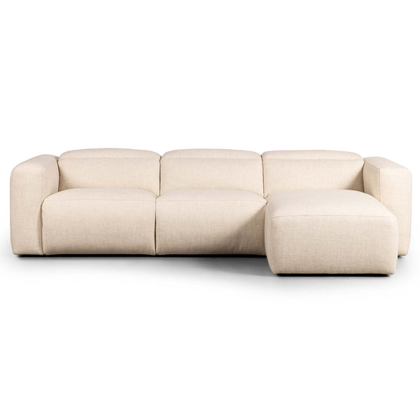 Home Fashion Radley Power Recliner Right Chaise Sectional Antigo Natural By Four Hands