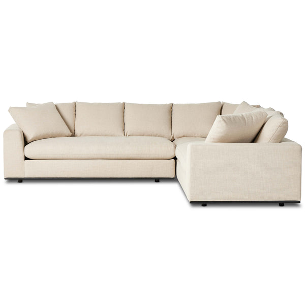 Home Fashion Ralston 3-Piece Corner Sectional Irving Flax By Four Hands