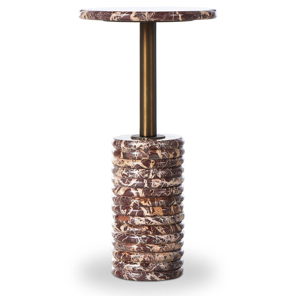 Home Fashion Reeves End Table Garnet Marble By Four Hands