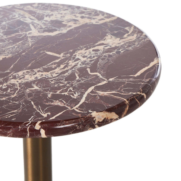 Home Fashion Reeves End Table Garnet Marble By Four Hands