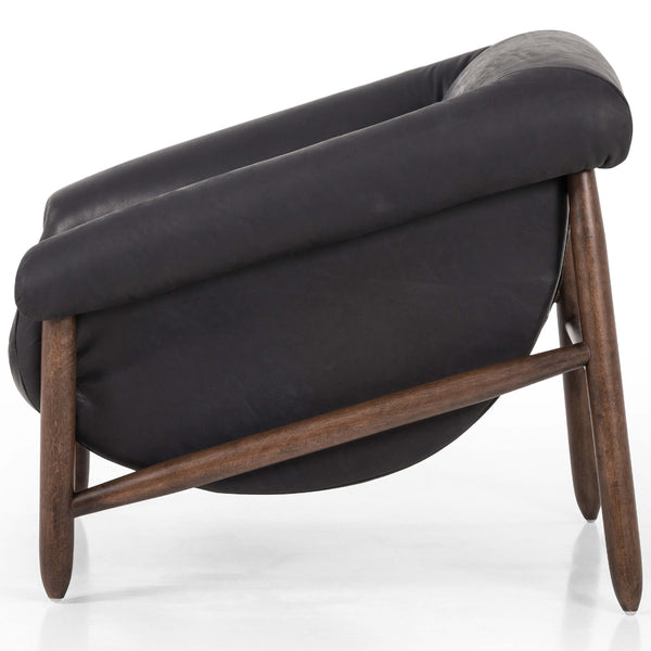 Home Fashion Reggie Leather Chair Heirloom Black By Four Hands