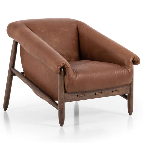home fashion Reggie Leather Chair Heirloom Sienna by Four Hands