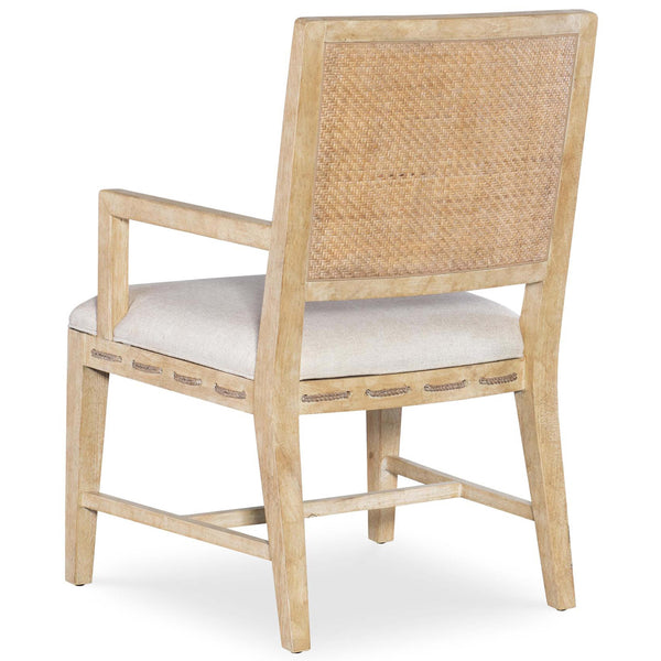 Home Fashion Retreat Cane Back Arm Chair Dune Set Of 2