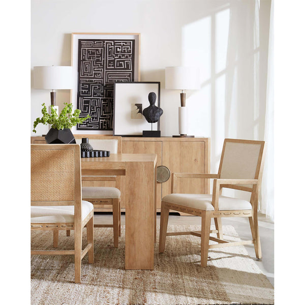 Home Fashion Retreat Cane Back Arm Chair Dune Set Of 2