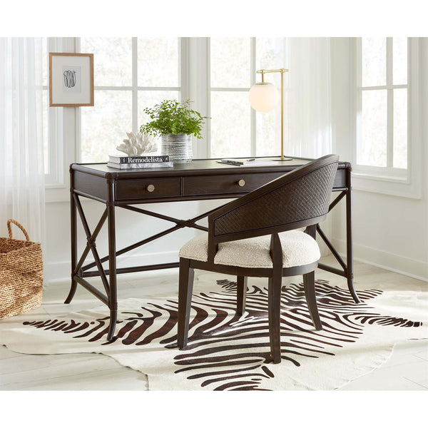 Home Fashion Retreat Cane Barrel Back Chair Black Sand Set Of 2
