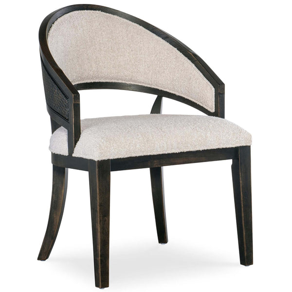 home fashion Retreat Cane Barrel Back Chair Black Sand Set of 2