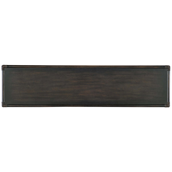 Home Fashion Retreat Pole Rattan Console Black Sand