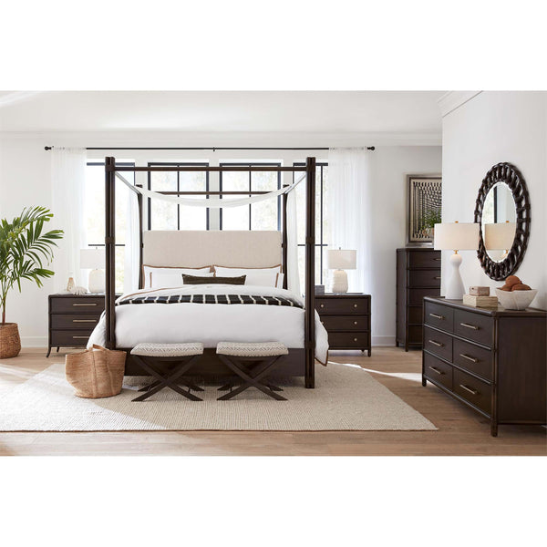 Home Fashion Retreat Pole Rattan Dresser Black Sand