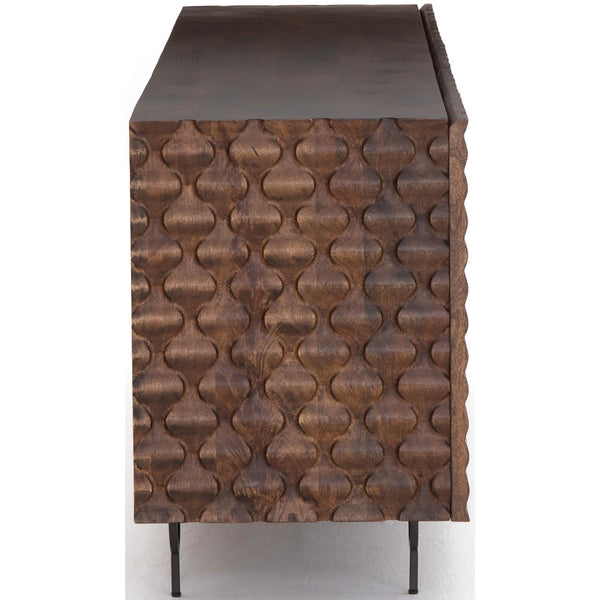 Home Fashion Rio Media Console Antique Brown By Four Hands