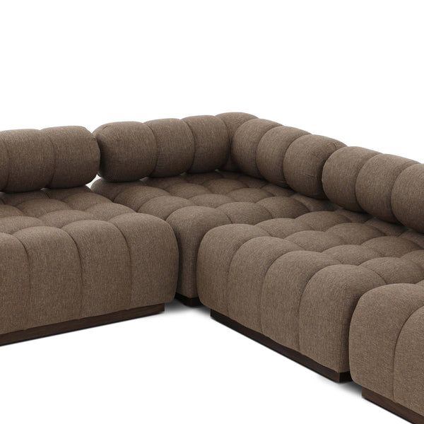 Home Fashion Roma 5 Piece Outdoor Sectional Ellor Brown By Four Hands