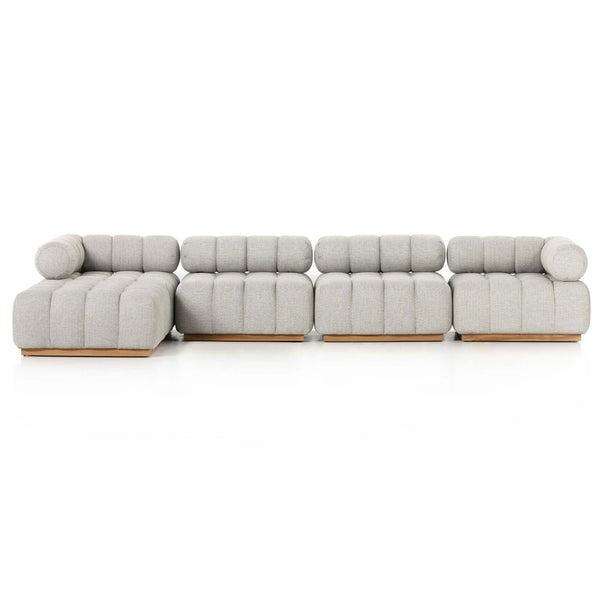 Home Fashion Roma Outdoor 4 Piece Sectional W/Ottoman By Four Hands