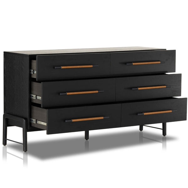 Home Fashion Rosedale 6 Drawer Dresser Ebony Oak By Four Hands