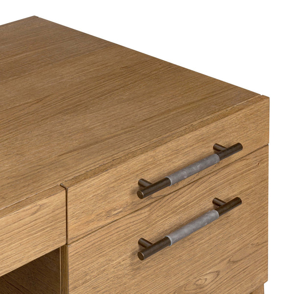 Home Fashion Rosedale Executive Desk Amber Oak By Four Hands