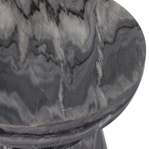 Home Fashion Rowe Marble End Table Ebony By Four Hands