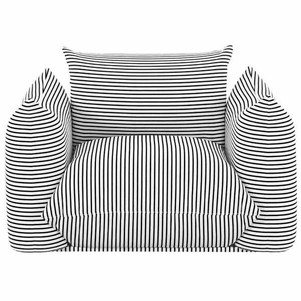 Home Fashion Saint Tropez Outdoor Chair Black Striped