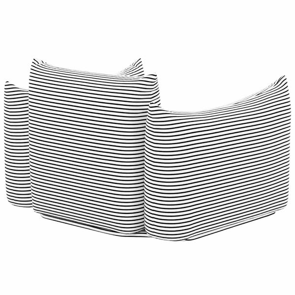 Home Fashion Saint Tropez Outdoor Chair Black Striped