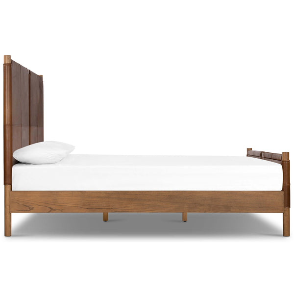 Home Fashion Salado Leather Bed Heirloom Sienna By Four Hands