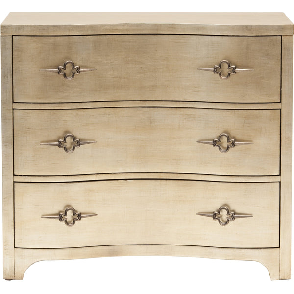Home Fashion Sanctuary Three-Drawer Shaped-Front Chest