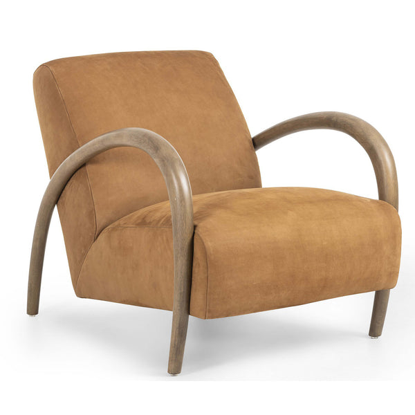 home fashion Sandro Leather Chair Nubuck Cognac by Four Hands