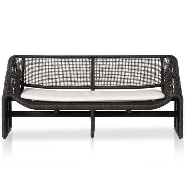 home fashion Selma Outdoor Sofa Faux Black Hyacinth by Four Hands