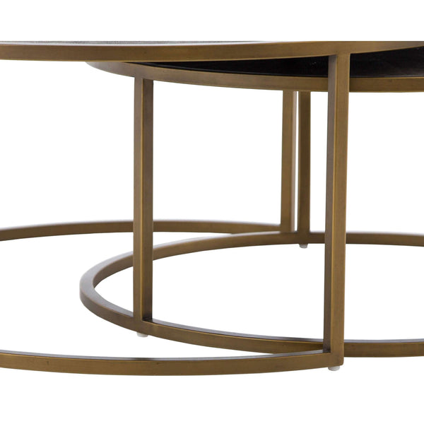 Home Fashion Shagreen Nesting Coffee Table Brass By Four Hands