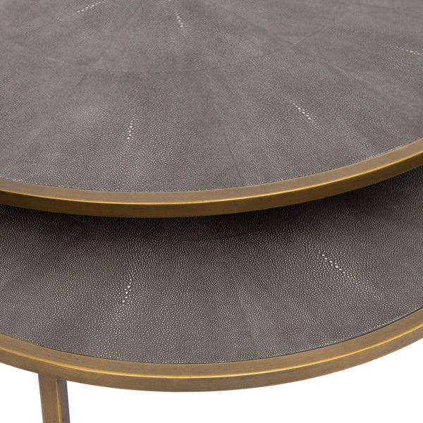 Home Fashion Shagreen Nesting Coffee Table Brass By Four Hands