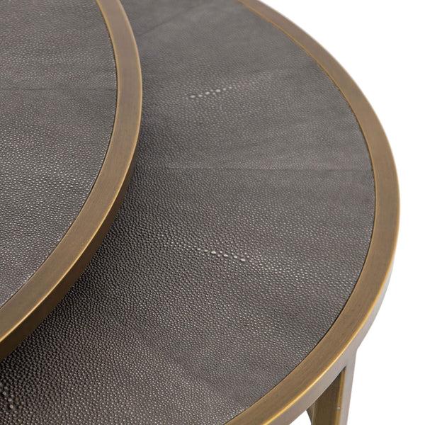 Home Fashion Shagreen Nesting Coffee Table Brass By Four Hands