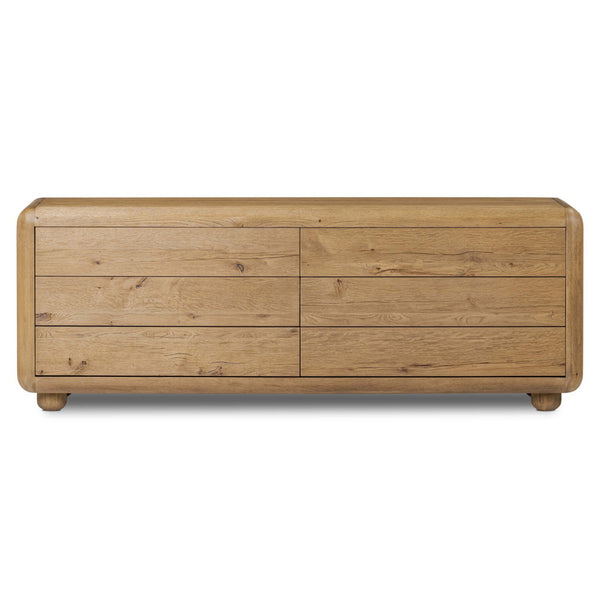 Home Fashion Sheldon 6 Drawer Dresser Worn Oak By Four Hands
