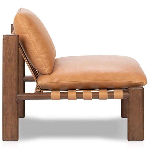 Home Fashion Shelton Leather Chair Palermo Cognac By Four Hands