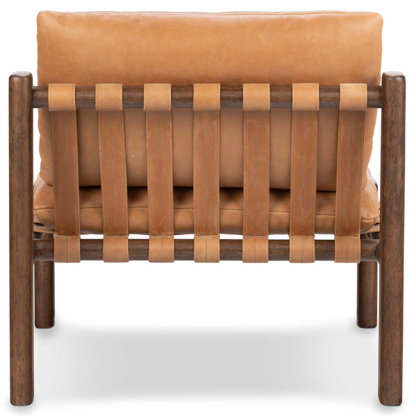 Home Fashion Shelton Leather Chair Palermo Cognac By Four Hands